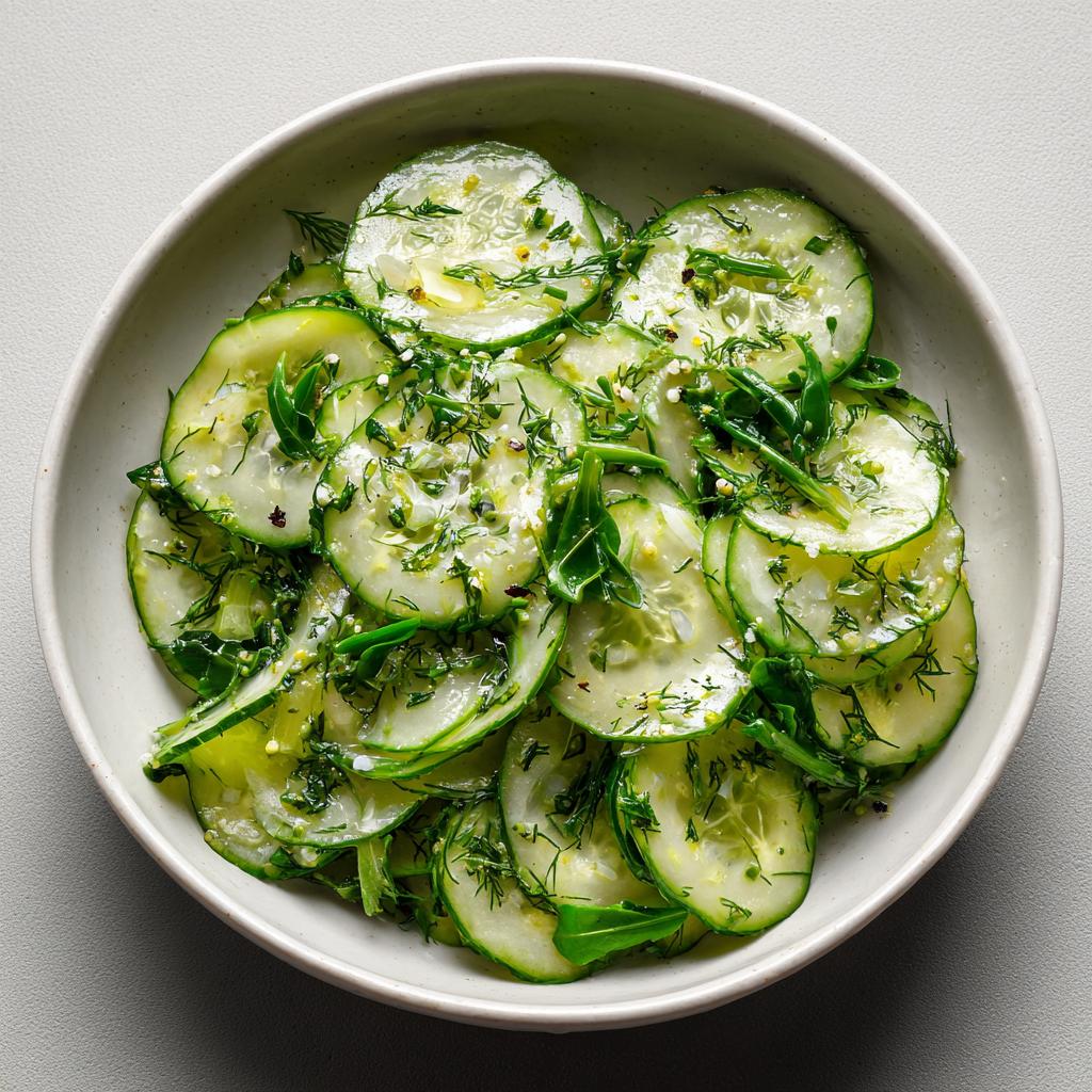 Bärlauch-Gurken-Dill-Salat