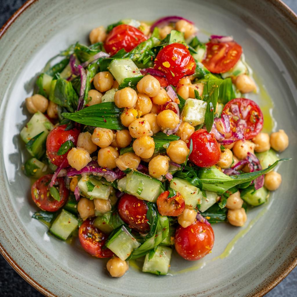 Bärlauch-Kichererbsen-Salat