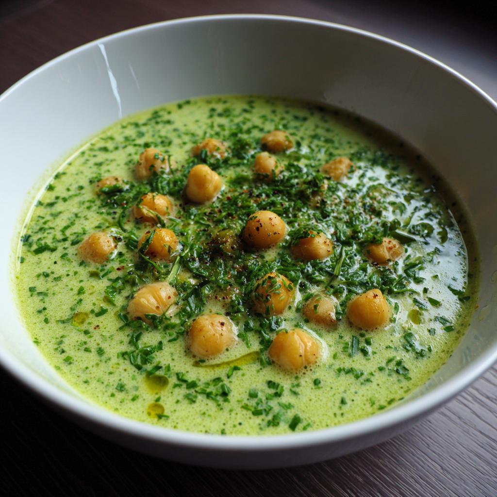 Bärlauch-Kichererbsensuppe - detail 1