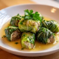 Bärlauch-Kohlrouladen