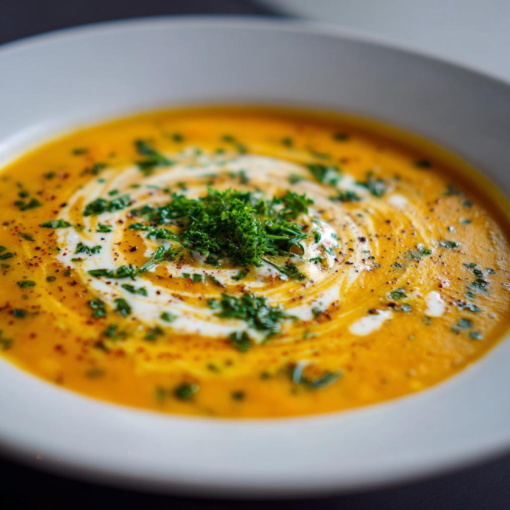 Bärlauch-Kürbiscremesuppe