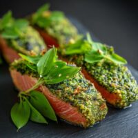 Bärlauch-Lachsfilet