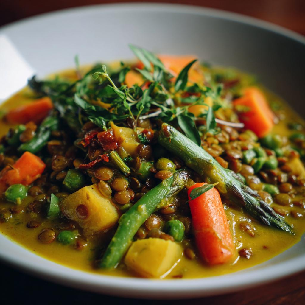 Bärlauch-Linsen-Gemüse-Curry