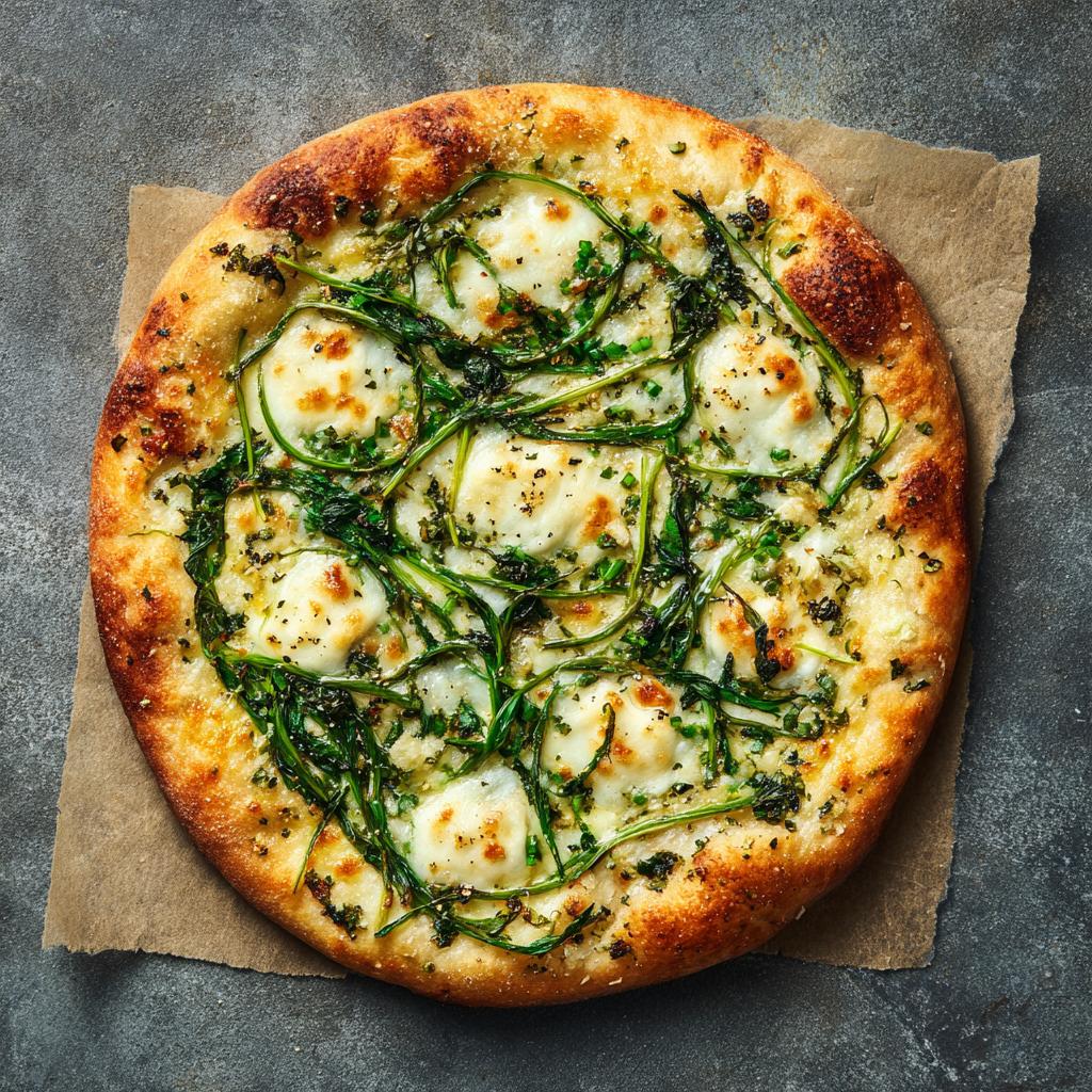 Bärlauch-Mozzarella-Pizza
