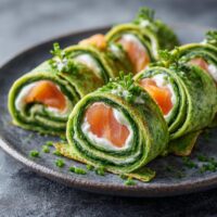 Bärlauch-Pfannkuchenröllchen