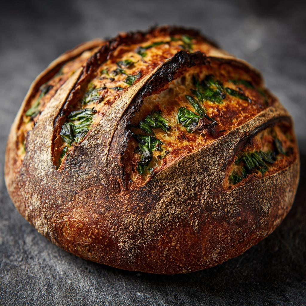 Bärlauch-Sauerteigbrot - detail 1