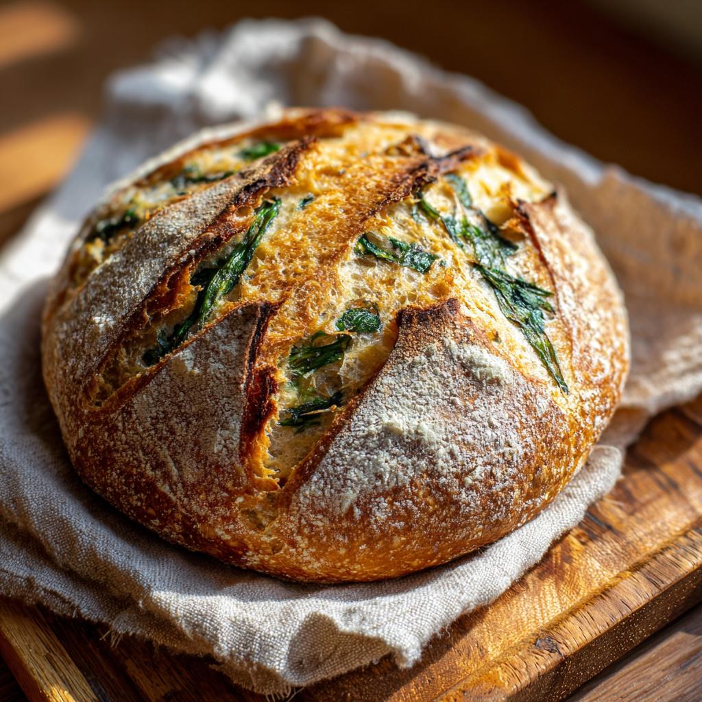 Bärlauch-Sauerteigbrot