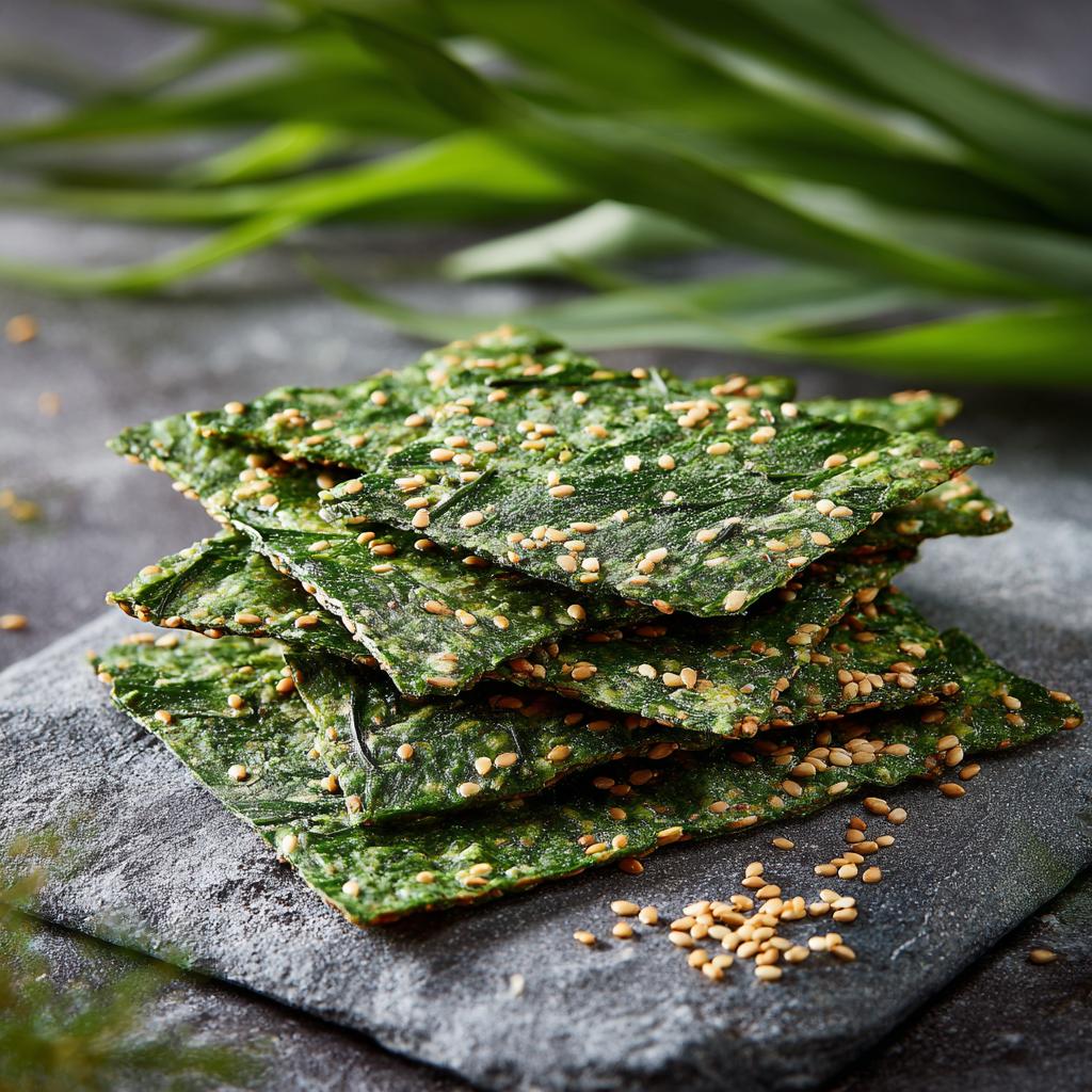 Bärlauch-Sesam-Cracker