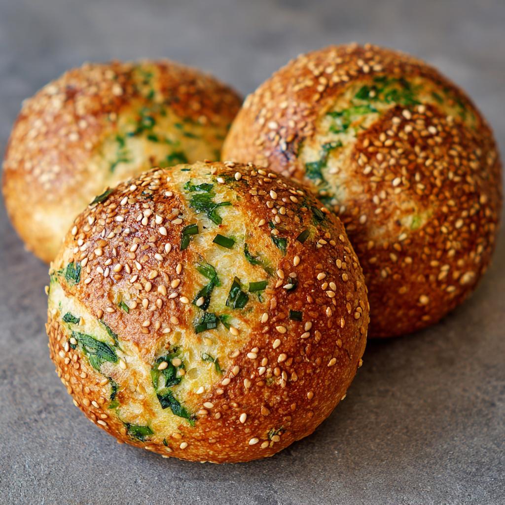 Bärlauch-Sesambrötchen