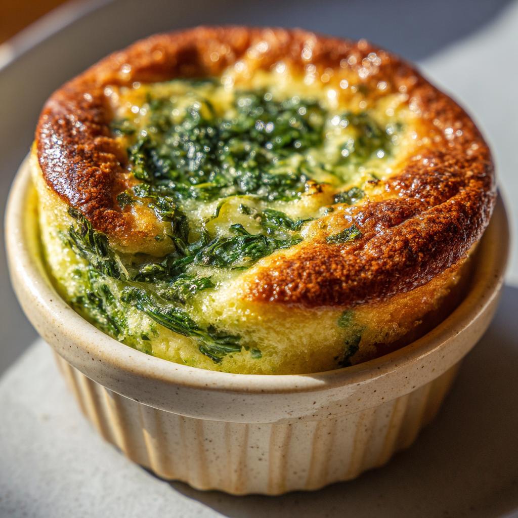 Bärlauch-Soufflé mit Käse