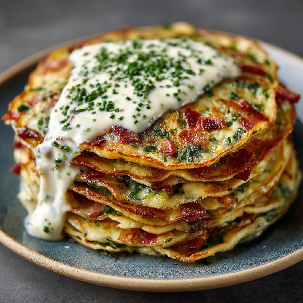 Bärlauch-Speck-Pfannkuchen