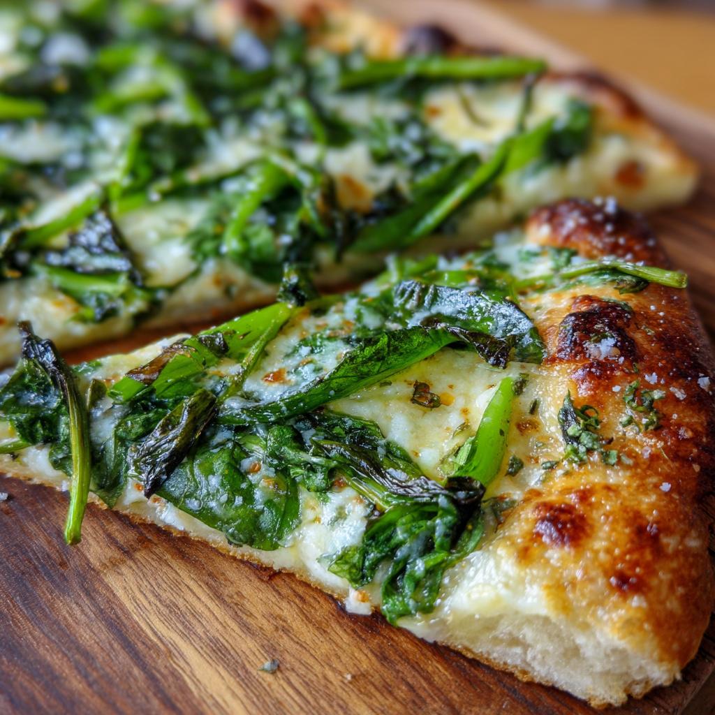 Bärlauch-Spinat-Pizza