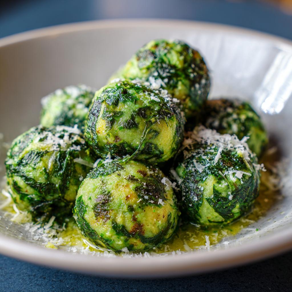 Bärlauch-Spinatknödel