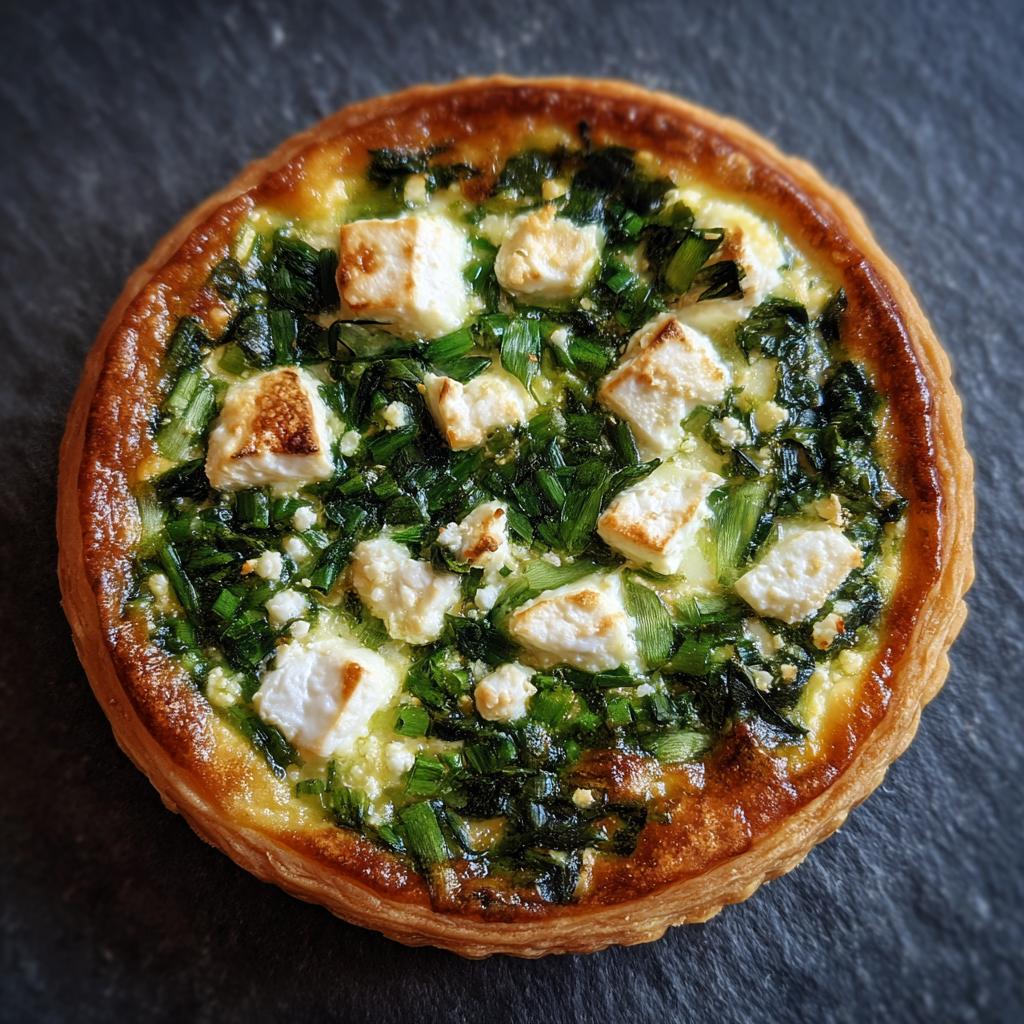 Bärlauch-Ziegenkäse-Tarte