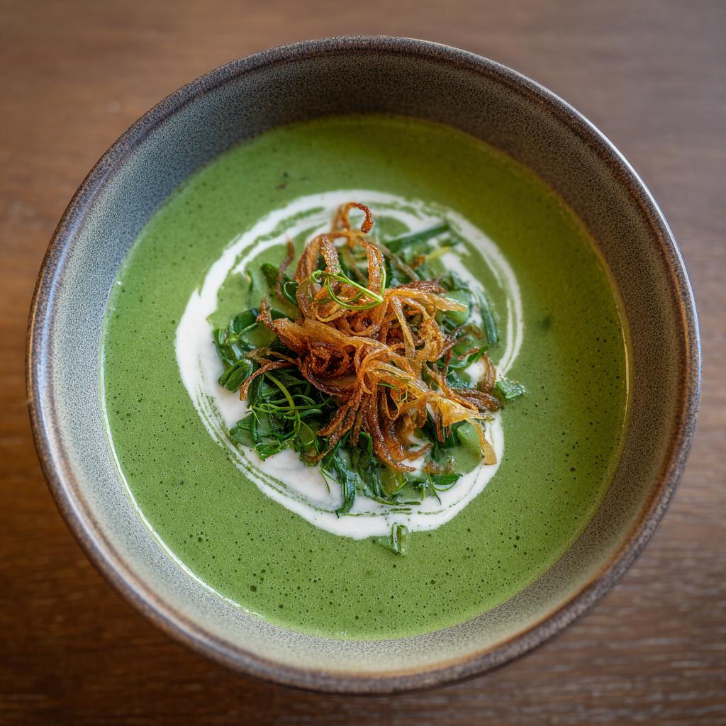 Bärlauch-Zwiebelsuppe