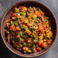 Bunte Hackfleischpfanne