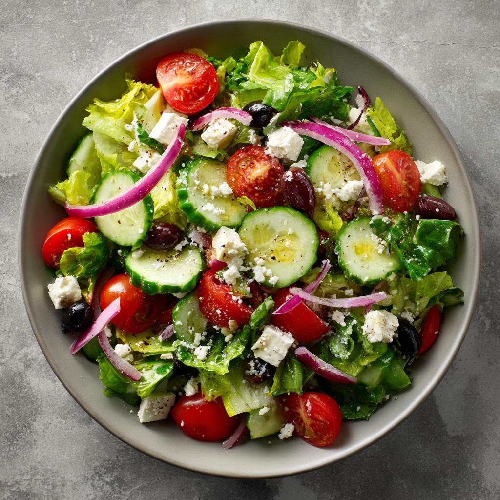 Bunter Salat mit Feta und Oliven - detail 1