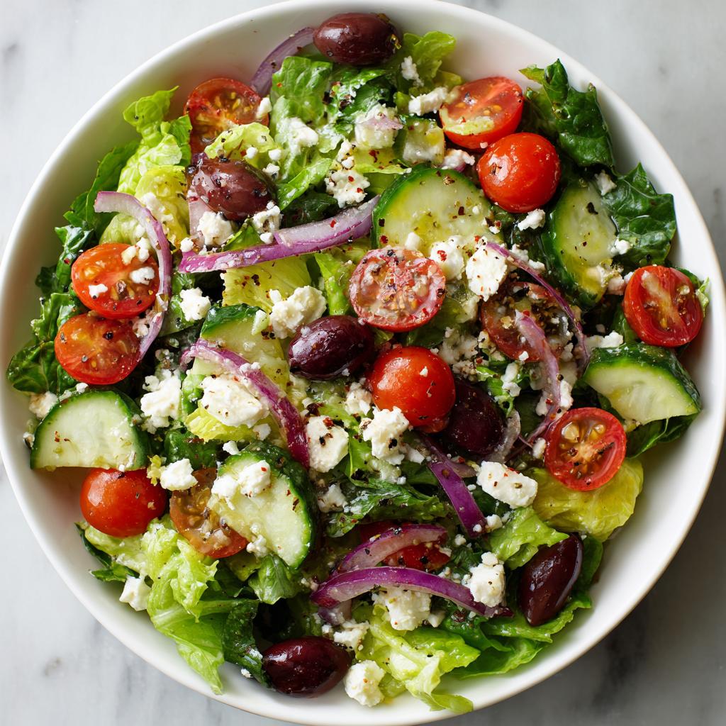 Bunter Salat mit Feta und Oliven - detail 1