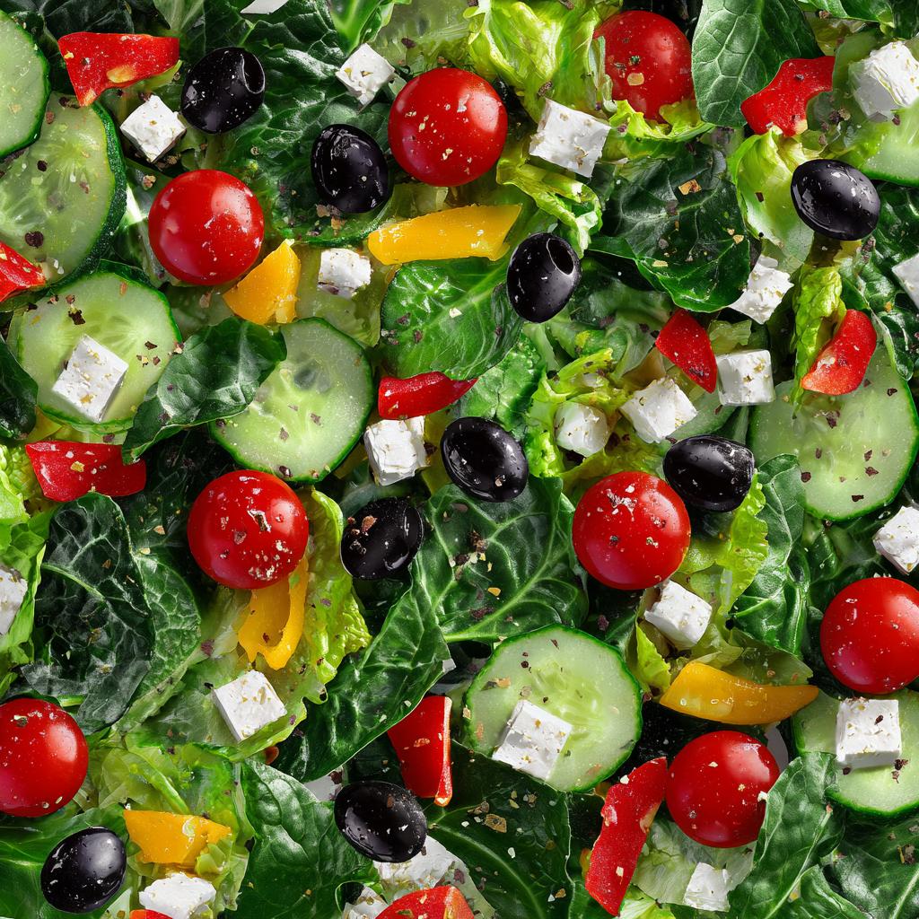 Bunter Salat mit Feta und Oliven - detail 1