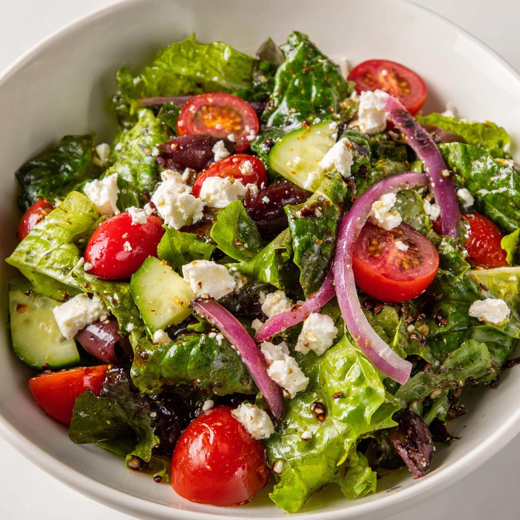 Bunter Salat mit Feta und Oliven - detail 1