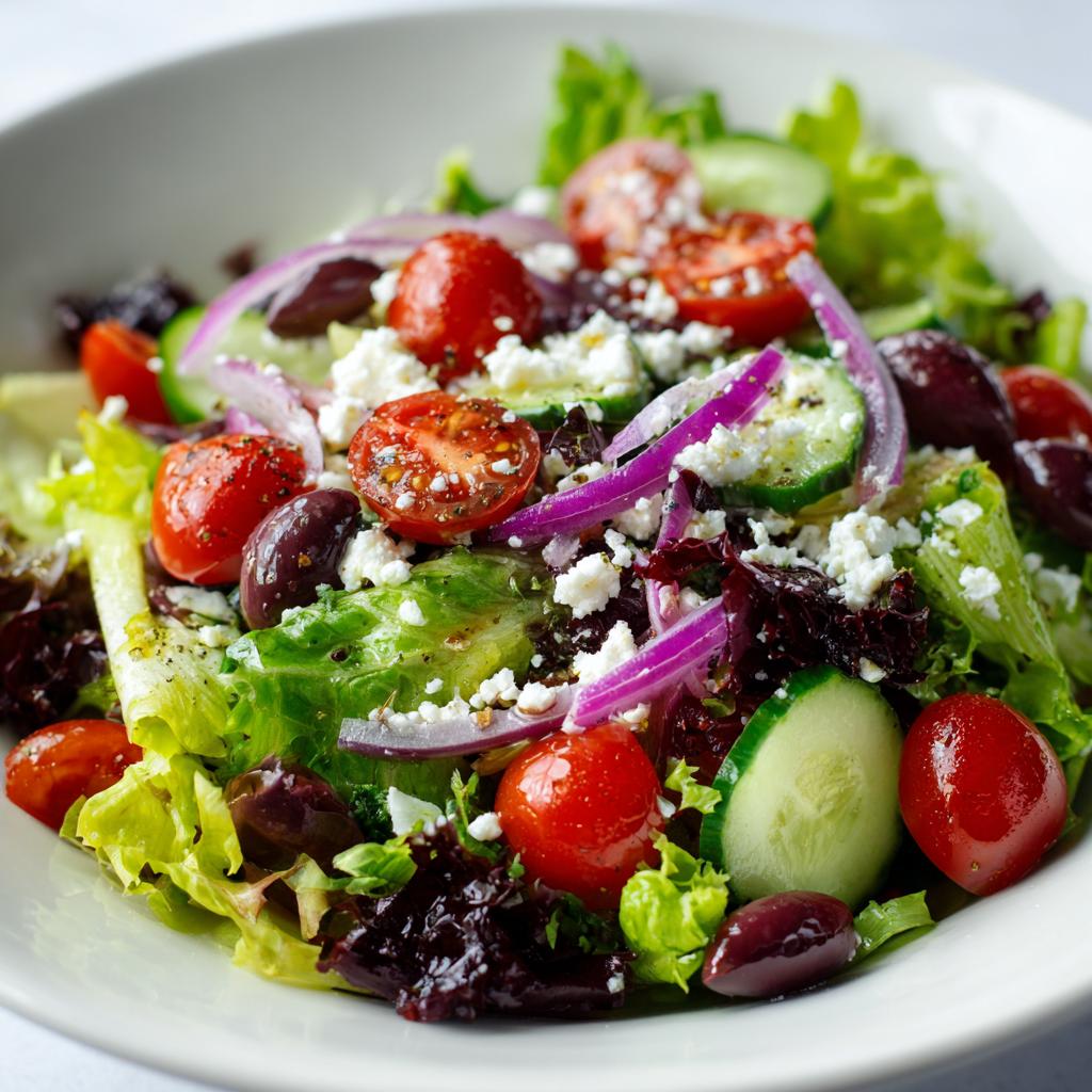 Bunter Salat mit Feta und Oliven - detail 1