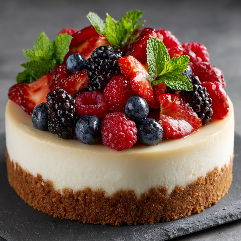 Cheesecake mit frischen Beeren - detail 1