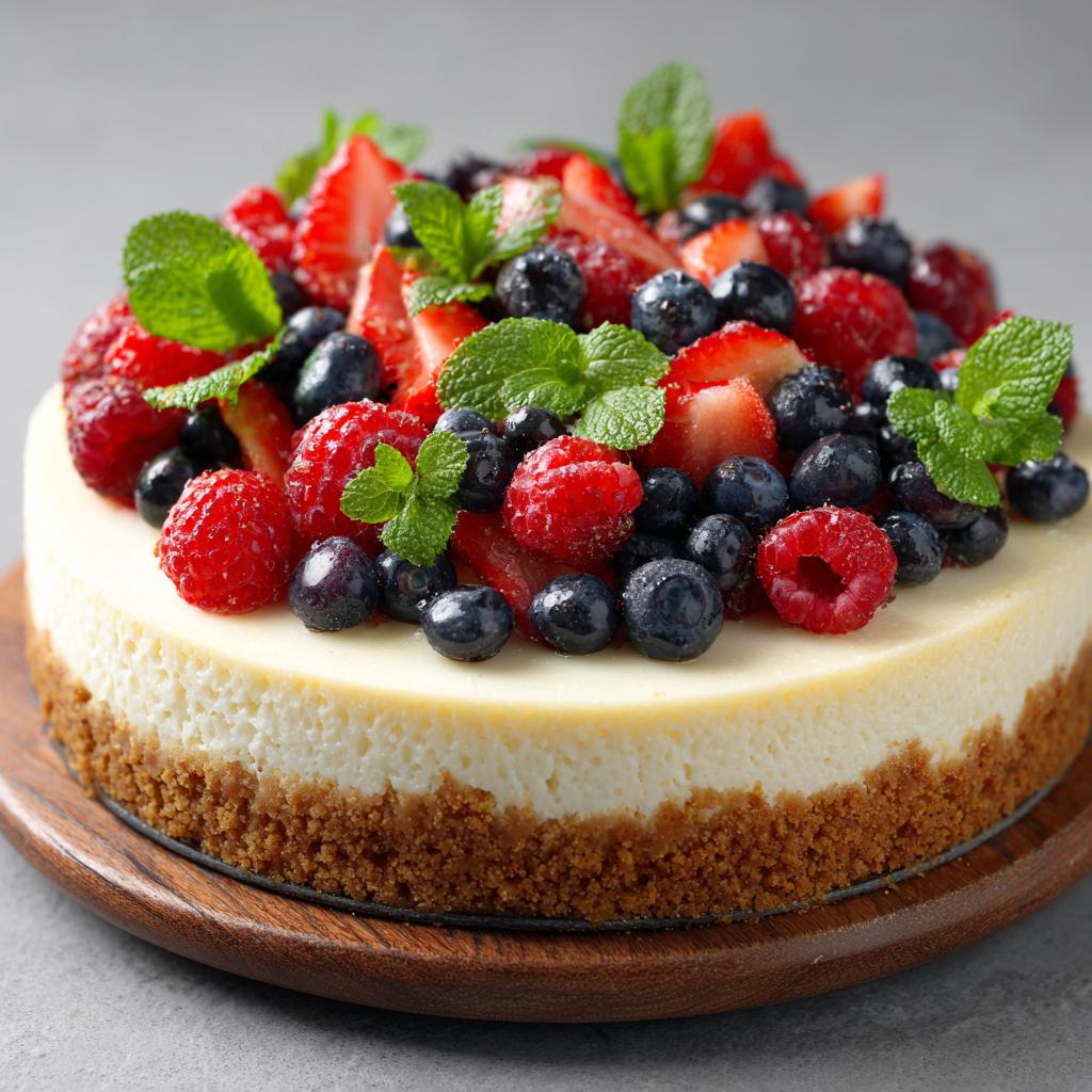 Cheesecake mit frischen Beeren