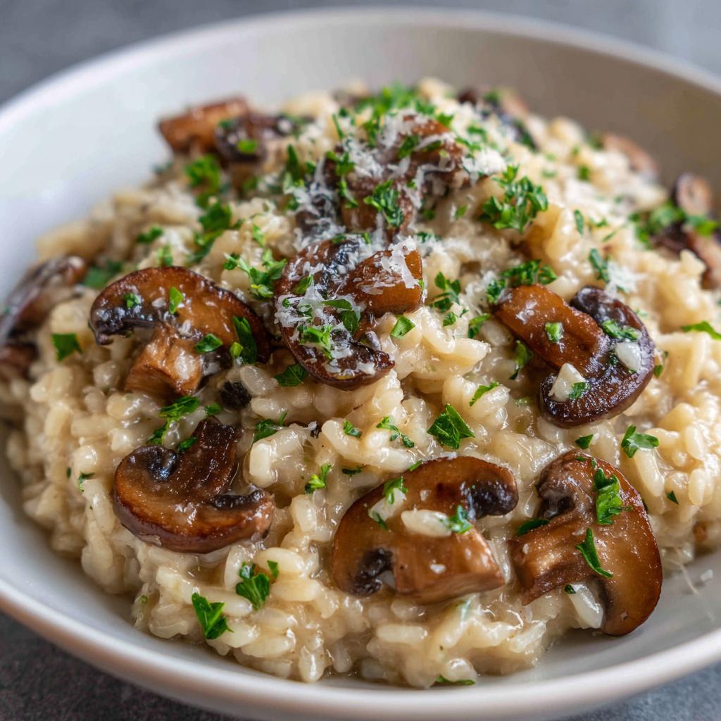 Cremiges Knoblauch-Pilz-Risotto - detail 1