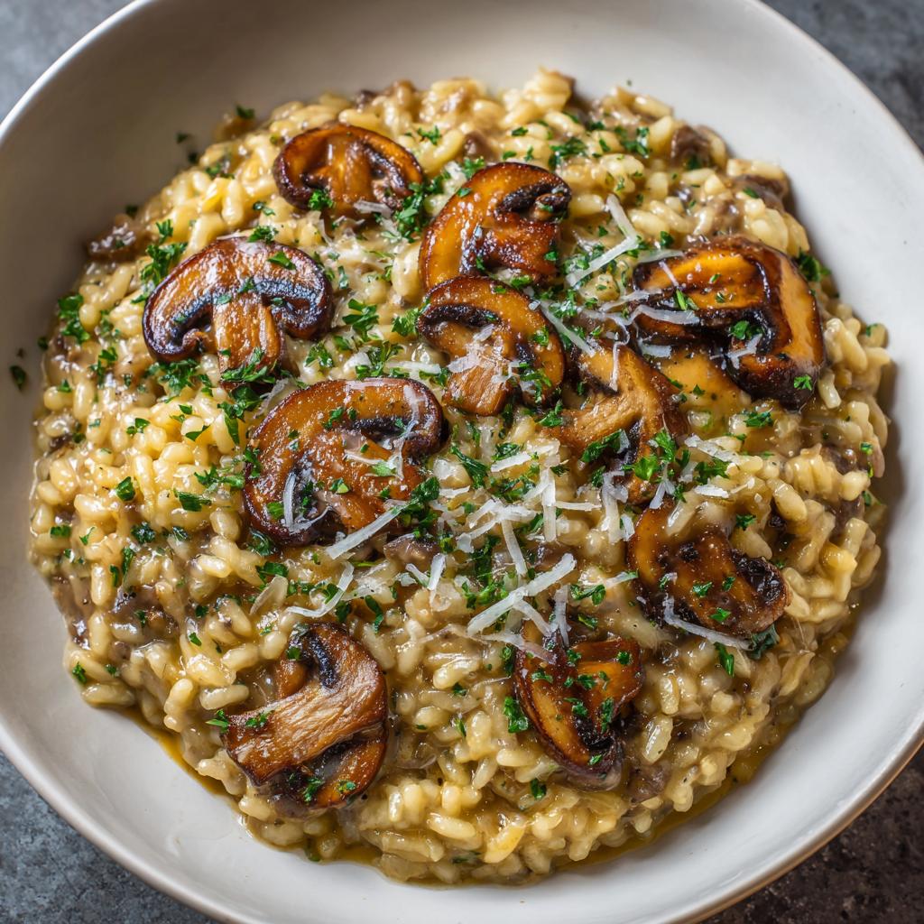 Cremiges Pilzrisotto
