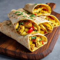 Curry Hähnchen Wraps