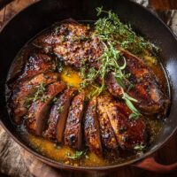 Entenbrust aus dem Dutch Oven mit Orangensauce
