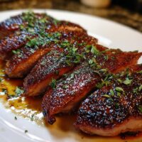 Entenbrust mit Honig-Balsamico-Glasur