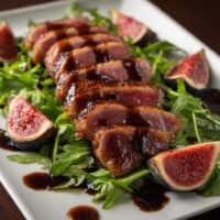 Entenbrust mit Honig-Balsamico-Glasur und Feigen
