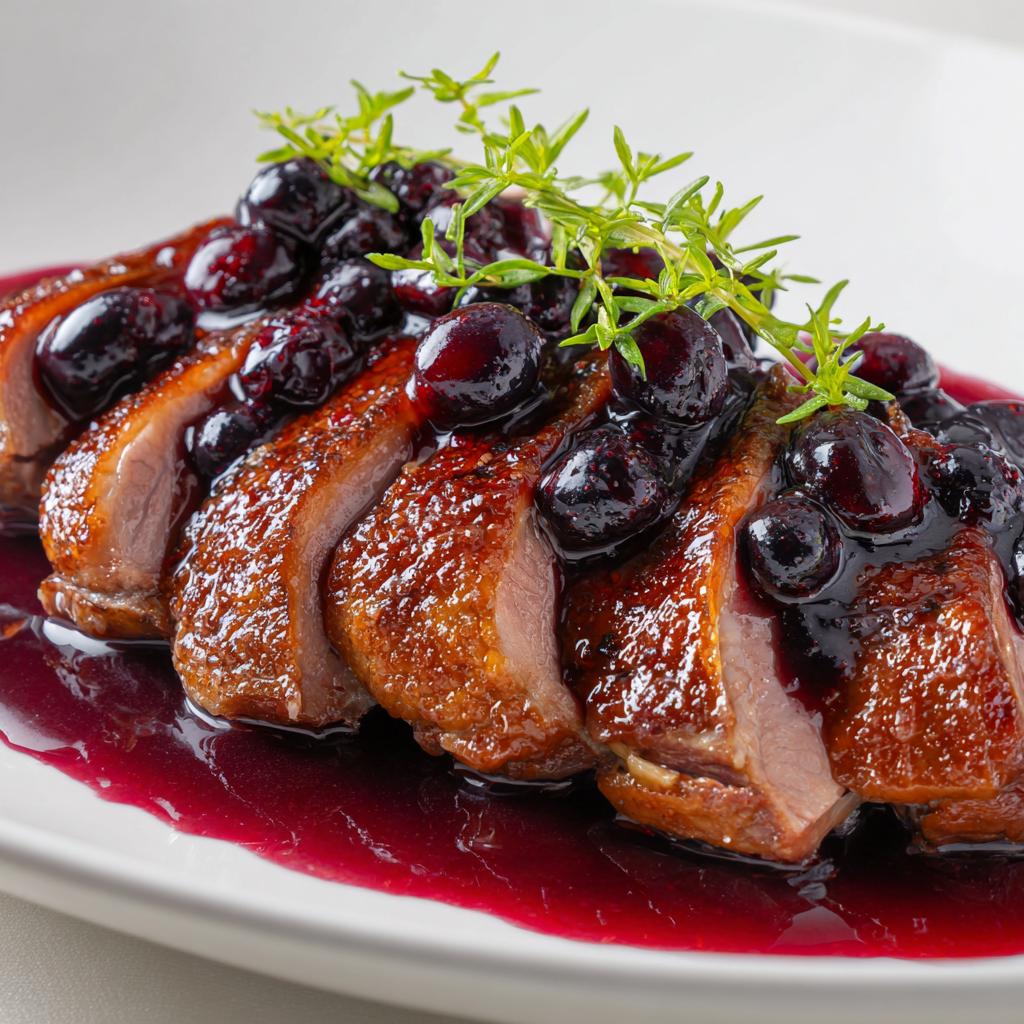 Entenbrust mit Pflaumensauce