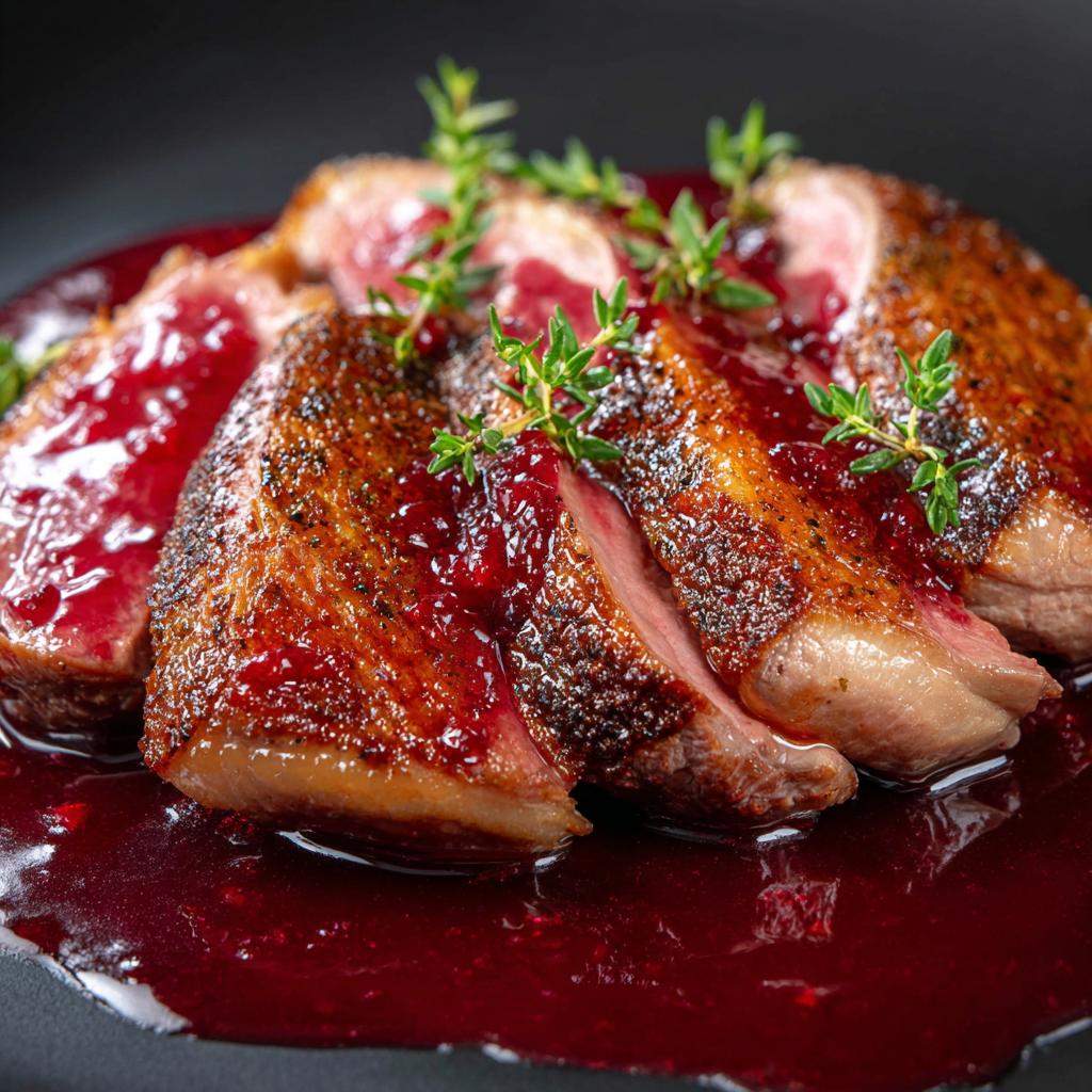 Entenbrust mit Rotweinsauce
