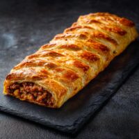 Fleisch Blätterteig