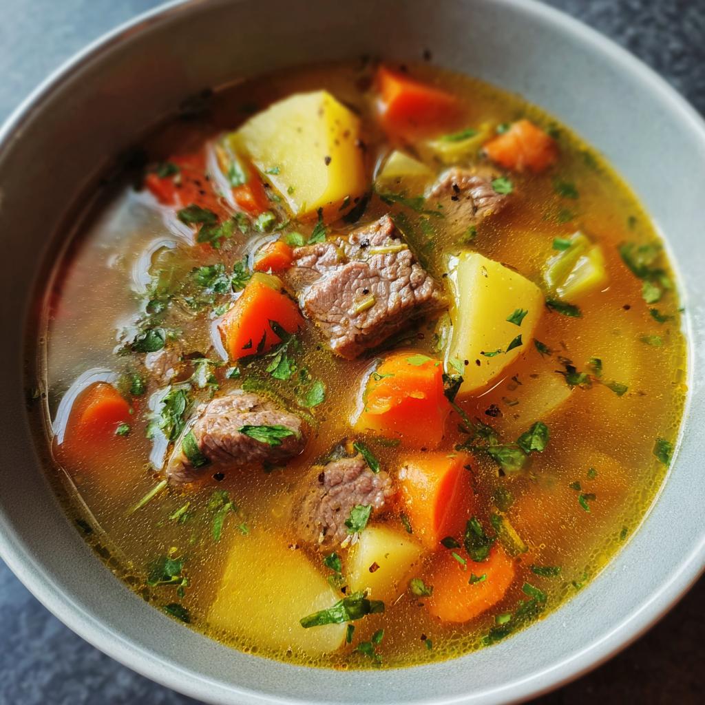 Fleischsuppe