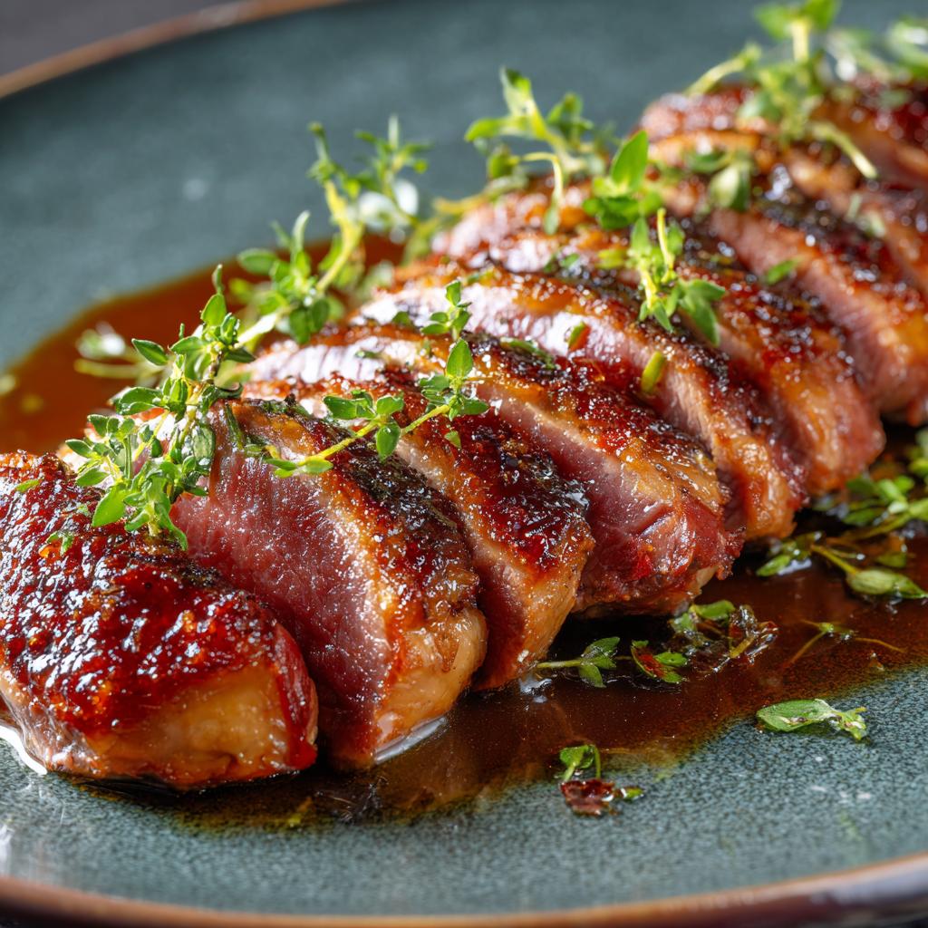 Französische Entenbrust mit Rotweinsauce