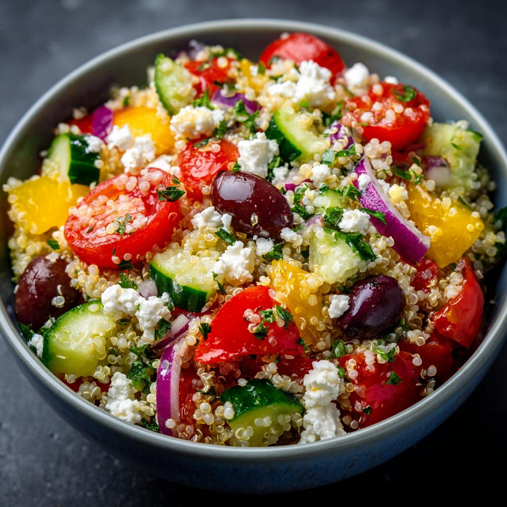 Frischer Mediterraner Quinoa-Salat