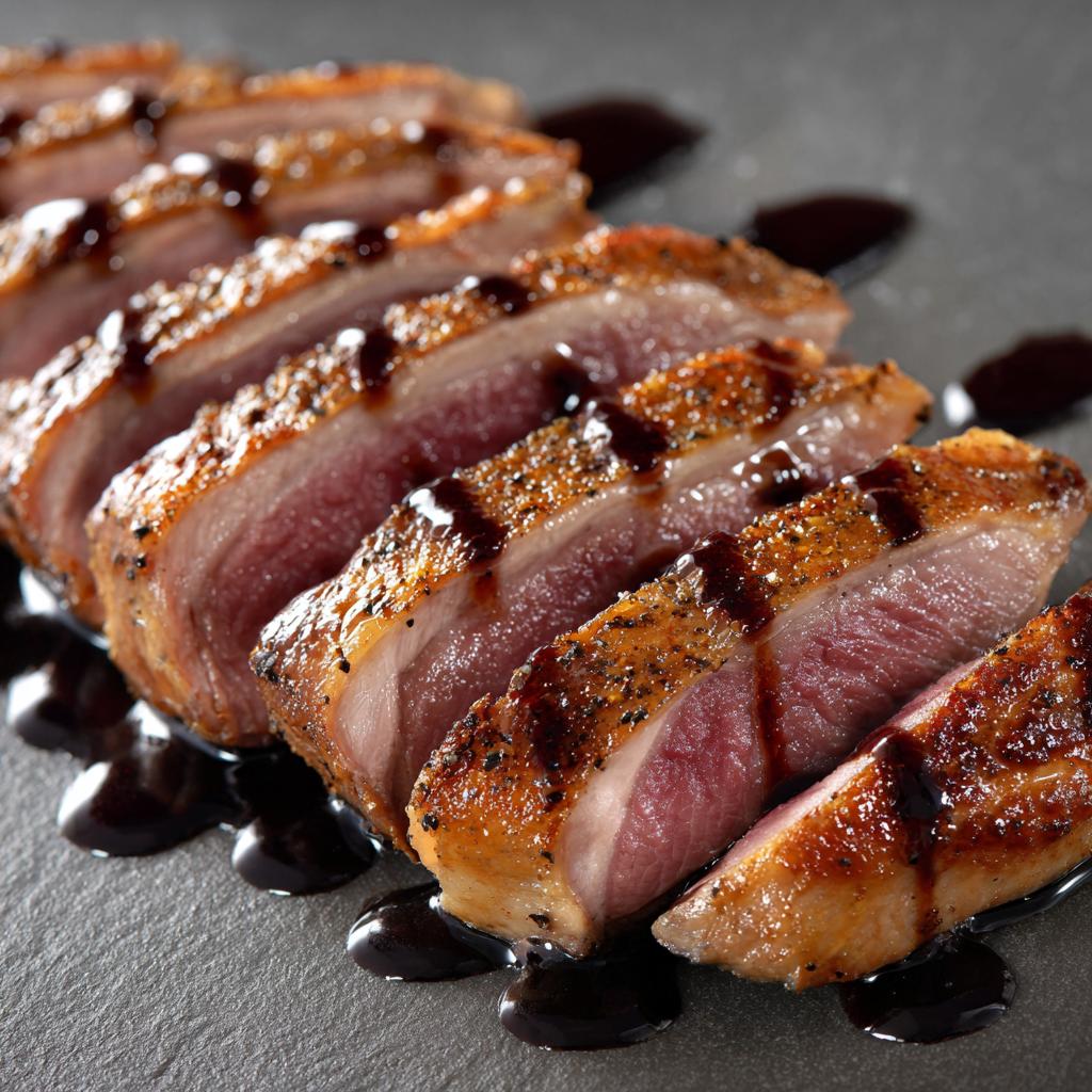 Gebratene Entenbrust mit Honig und Balsamico - detail 1