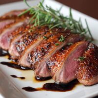 Gebratene Entenbrust mit Honig und Balsamico