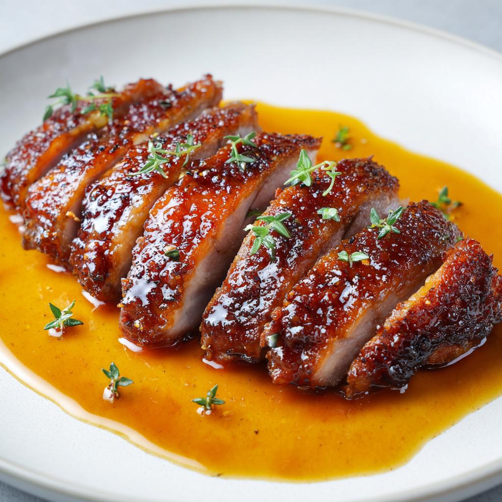 Gebratene Entenbrust mit Orangensauce