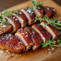 Gebratene Entenbrust mit Thymian
