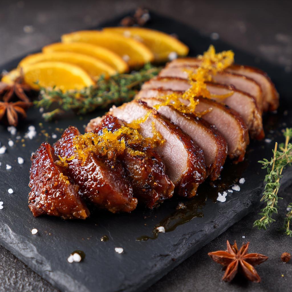 Gebratene Entenbrust mit Weihnachtsgewürzen