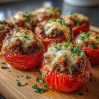 Gefüllte Tomaten mit Rindfleisch