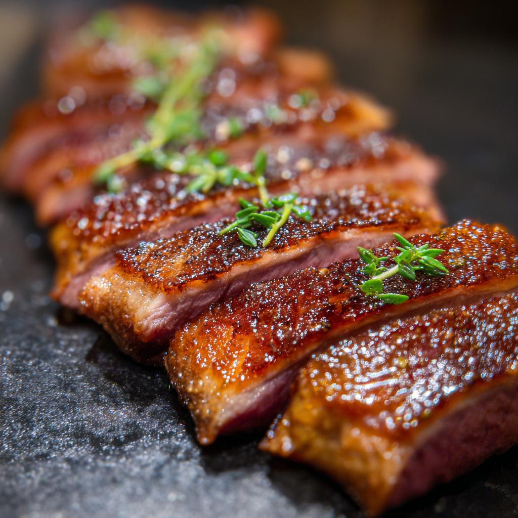Gegrillte Entenbrust - detail 1