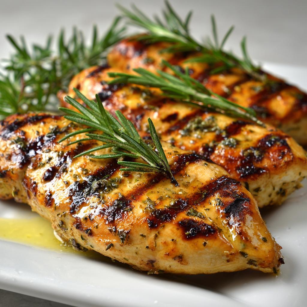 Gegrillte Hähnchenbrust mit Rosmarin-Zitronen-Marinade - detail 1