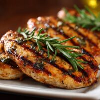 Gegrillte Hähnchenbrust mit Rosmarin-Zitronen-Marinade