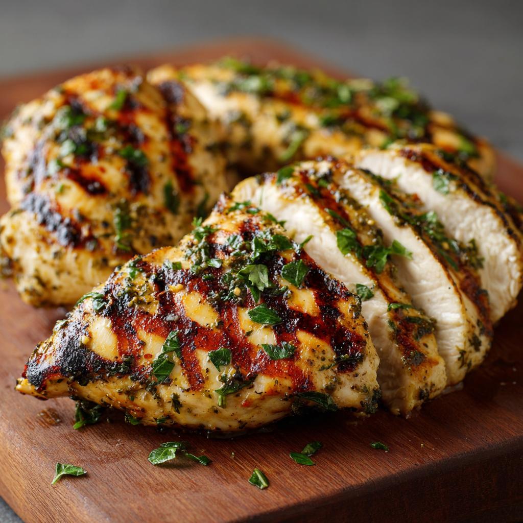 Gegrillte Hähnchenbrust mit Zitronen-Kräuter-Marinade - detail 1
