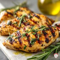 Gegrillte Hähnchenbrust mit Zitronen-Kräuter-Marinade